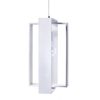 Frame Taklampa vitt trä