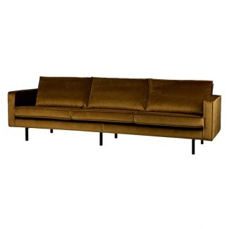 Rodeo Soffa 3-sits velvet honey yellow