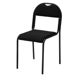 RX002 Stapelbar stol – svart tyg/svart