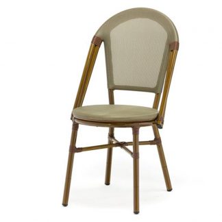 Toulouse stol aluminium-bambulook oliv