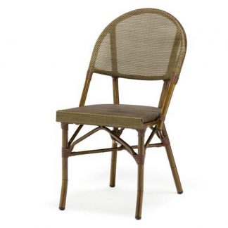 Nantes stol aluminium-bambulook bambu/brons