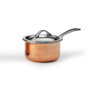 Mini Kastrull H5,5 cm i koppar 3-skikt inkl rostfritt lock