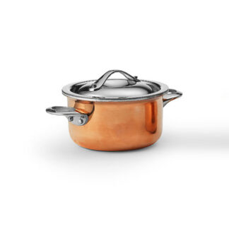 Mini Kittel H5,8 cm i koppar 3-skikt inkl rostfritt lock