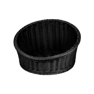 Brödkorg H20/10 cm i polypropenn rund ø36 cm svart