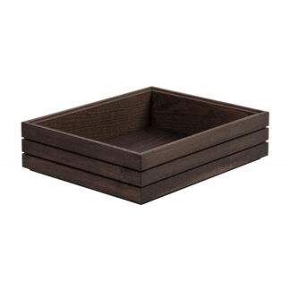 Stapelbar eklåda GN1/2 svartbetsad ek H8cm