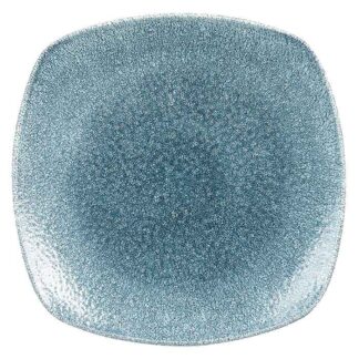 Tallrik flat Raku Topaz Blue kvadratisk