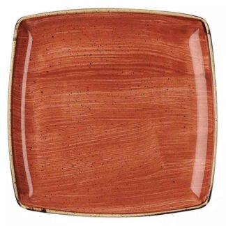 Tallrik flat 26,8 x 26,8 cm Stonecast Orange kvadratisk