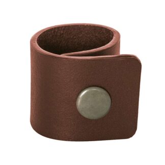 Servettringar brunt läder 4-pack