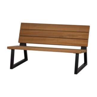 Banco Soffa trä, metall ben